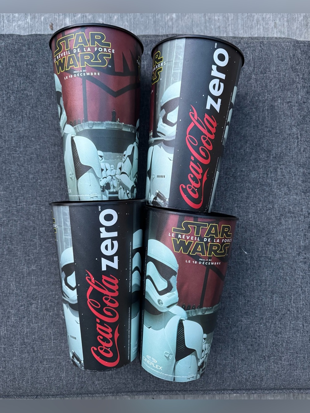 2/$15 🥤Cineplex Star Wars Coke Zero Collector Cups - 4 Cups🥤